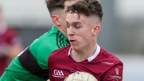 Eoin Donaghy is one of the Omagh CBS players from last year's MacRory and Hogan Cup-winning teams who is also part of the 2024 squad