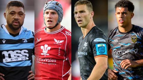 Taulupe Faletau, Jonathan Davies, George North, Keiran Dyer