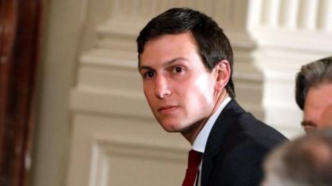 Jared Kushner, White House senior adviser, is seen at a news conference.