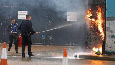 Border Force centre fire in Dover