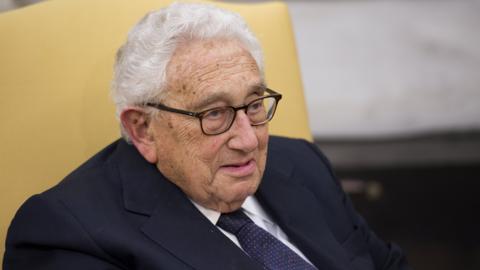 Former Secretary of State Henry Kissinger in the Oval Office