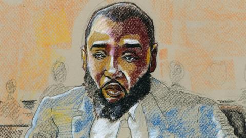 Court sketch of Mohammed Jabbateh