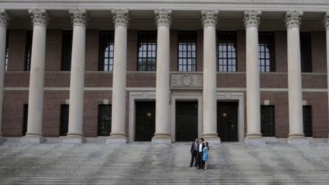 A socially-distanced celebration of graduation at Harvard in May