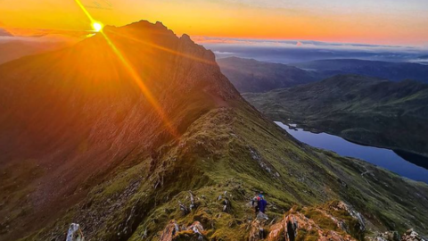 Sunrise on Crib Goch