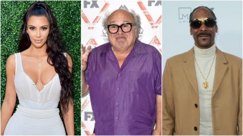 Kim Kardashian, Danny DeVito and Snoop Dogg