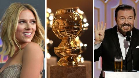 Scarlett Johansson, a Golden Globe Award and Ricky Gervais