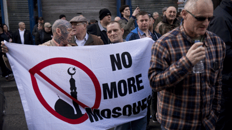 Demonstration by the UK branch of the German group Pegida in Newcastle in February