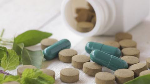 Herbal medicines on a table