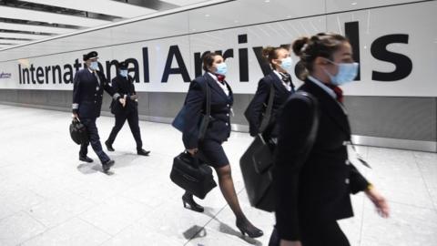 People arriving at Heathrow