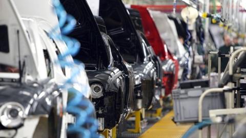 Production line of Bentley cars