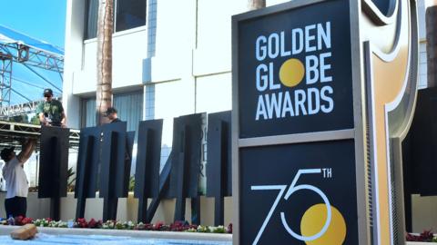Preparations under way in Beverly Hills, California for the 75th Annual Golden Globes Awards. 5 Jan 2018