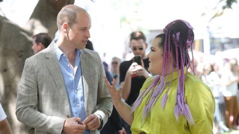 Prince William and Netta