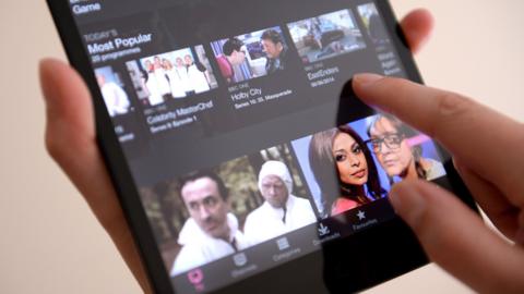 BBC iplayer on tablet