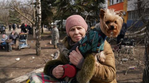 Civilians are being evacuated along humanitarian corridors from the Ukrainian city of Mariupol