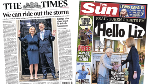 The Times and the Sun front page