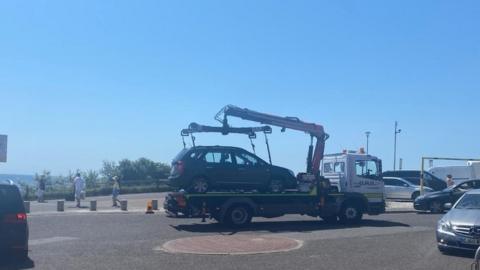 Car being towed away in Bournemouth