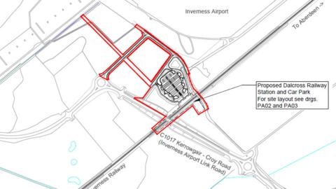 Plan of Dalcross station