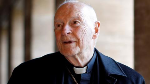 Mr McCarrick in his priest's collar, file photo