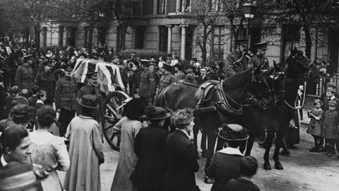 Funeral for WW1 soldier