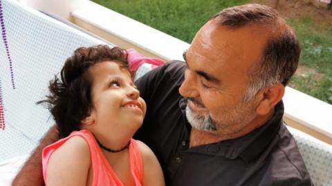 Kerem Koseoglu with his daughter Ayla