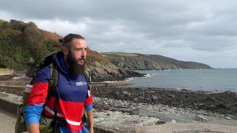 Daniel McNeil walking on the Isle of Man