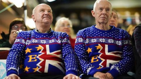 Men in Brexit/UK jumpers