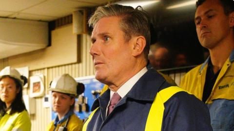 Keir Starmer at Tata Steel in Port Talbot