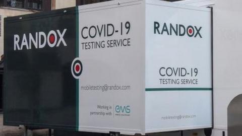 Randox mobile testing vehicle in central London