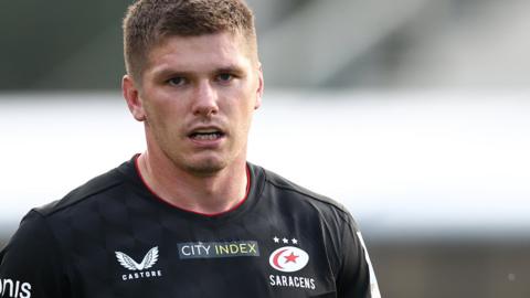 Owen Farrell in action for Saracens against Bath