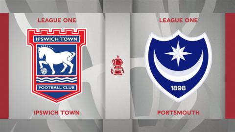 Ipswich v Portsmouth badge graphics