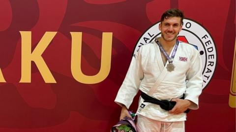 Britain's Daniel Powell with his World Championship medal
