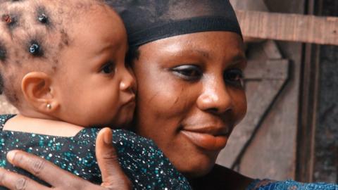 Nigerian mother and baby