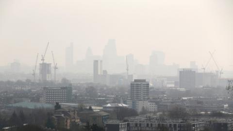 pollution london skyline