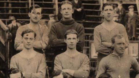 Tom Witts with the Cardiff City team