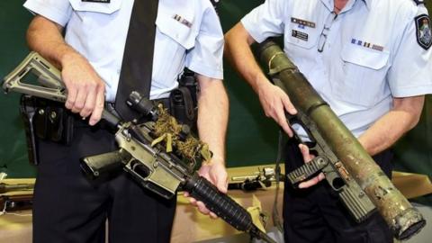 Confiscated weapons in Australia 2017