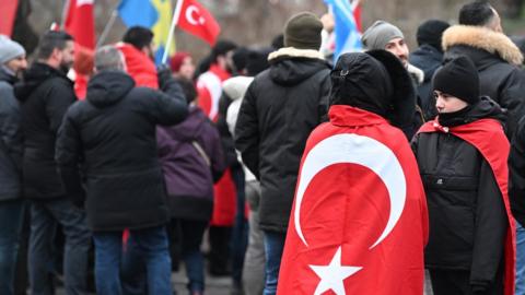 A pro-Turkish demonstration in Stockholm