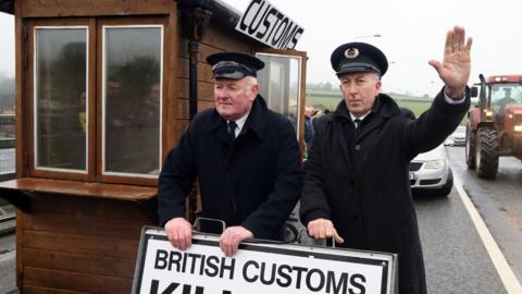 Irish border protest