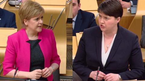 Nicola Sturgeon and Ruth Davidson