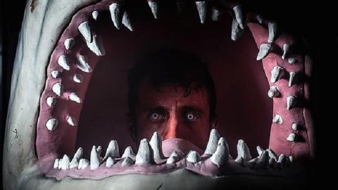 Martin O'Brien appears in a sharks mouth