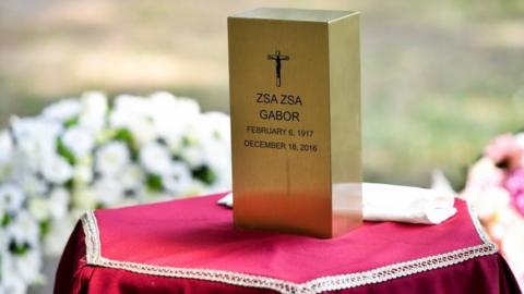 Ashes containing Zsa Zsa Gabor