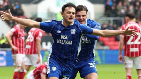 Perry Ng celebrates his goal