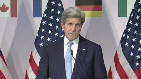 Kerry speaking in Hiroshima