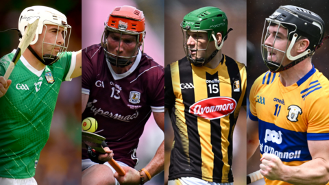 Aaron Gillane (Limerick), Conor Whelan (Galway), Eoin Cody (Kilkenny) and Tony Kelly (Clare)