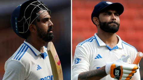 KL Rahul and Ravindra Jadeja look disappointed