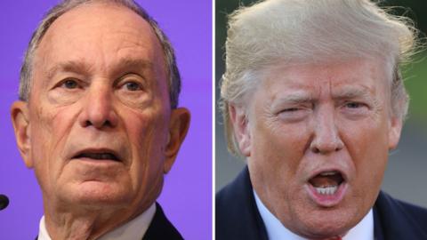 Bloomberg (left) and Trump