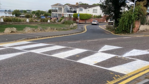 Homemade zebra crossing