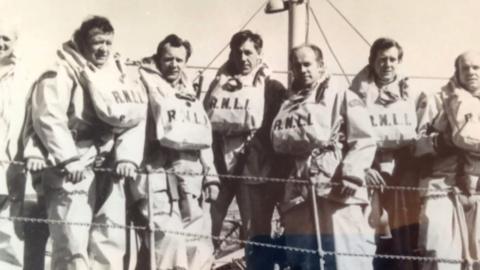 David Brunton and his fellow crew members