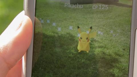 Detail of Pokemon Go game