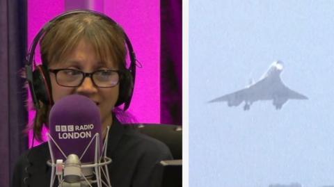 Riz Lateef takes calls on Concorde in the Radio London studio