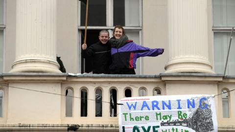 Squatters have turned the house into a homeless hostel